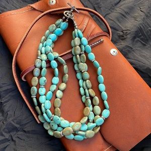 Multi strand turquoise necklace